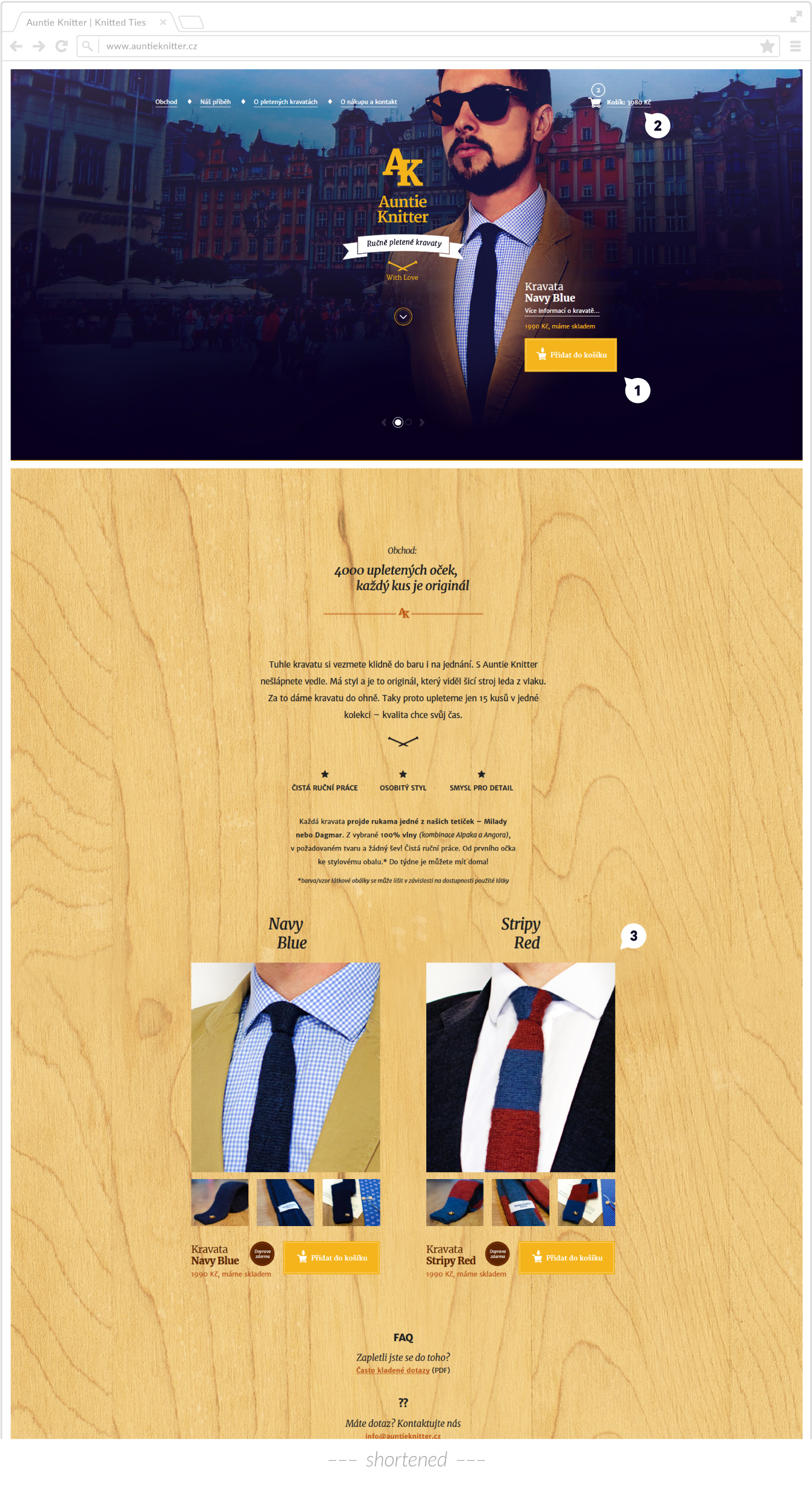 Auntie Knitter homepage (part 1)